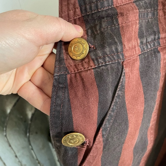 Big Bud Press striped overalls medium - Picture 3 of 7